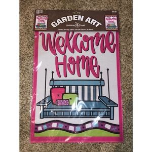 New Bright Garden Art Flag Welcome Home Porch Swing 12" x 18"